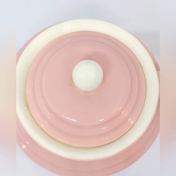 Harker Pottery Company Cameo Ware Dusty Rose Floral Teapot - Picture 7 of 13